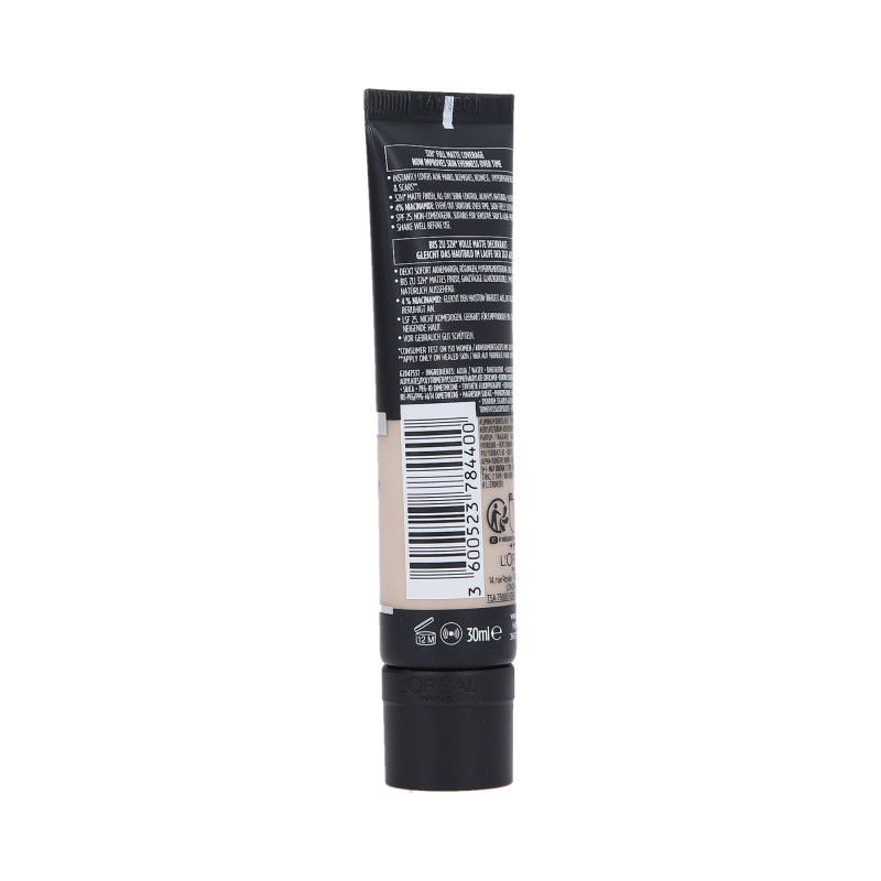 L'OREAL PARIS INFAILLIBLE 32H MATTE COVER Fondotinta opacizzante SPF25 110 Rose Vanilla 30ml