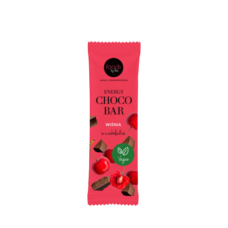 LEVANN FOODS BY ANN Baton energetyczny w czekoladzie, Wiśnia 35g