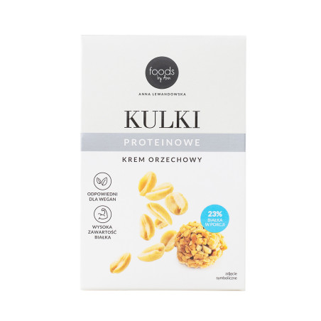 LEVANN FOODS BY ANN Kulki proteinowe, Krem orzechowy 50g - 1 LEVANN FOODS BY ANN Kulki proteinowe, Krem orzechowy 50g - 1