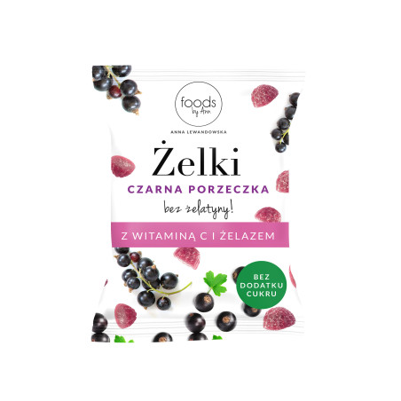 LEVANN FOODS BY ANN Żelki owocowe z witaminą C, Czarna Porzeczka 35g - 1