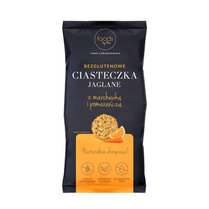 LEVANN FOODS BY ANN Glutenfreie Hirsekekse mit Karotte und Orange 100g - 1