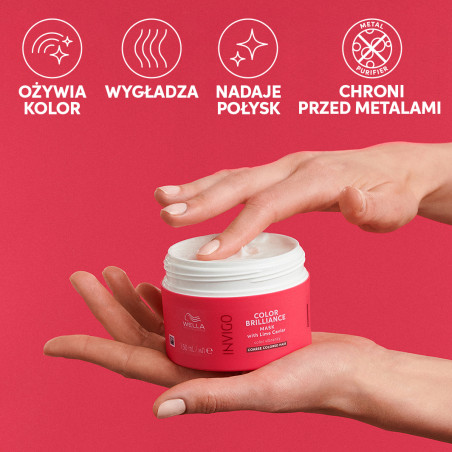 WELLA PROFESSIONALS INVIGO COLOR BRILLIANCE Maska do włosów grubych 500ml