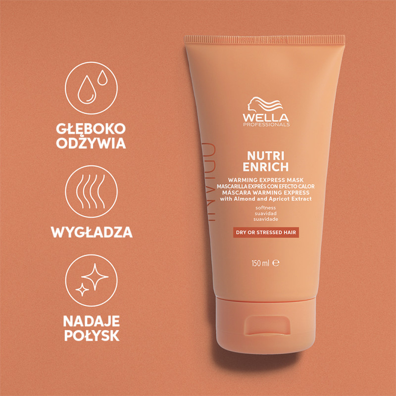 WELLA PROFESSIONALS INVIGO NUTRI-ENRICH Maska termiczna do włosów suchych 150ml