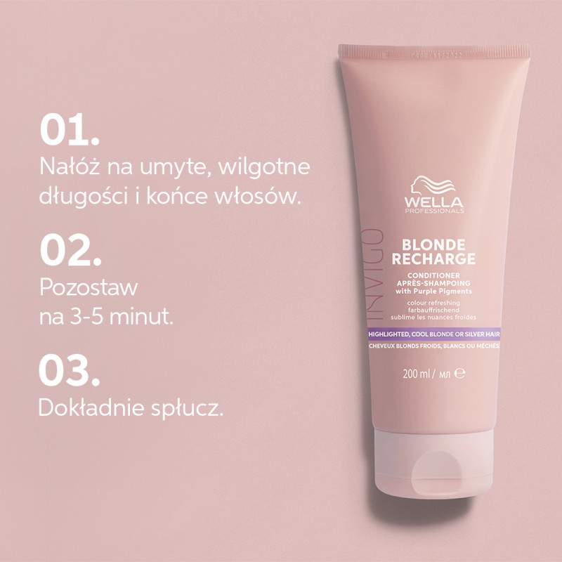WELLA PROFESSIONALS INVIGO COOL BLONDE RECHARGE Odżywka do chłodnych odcieni blond 200ml