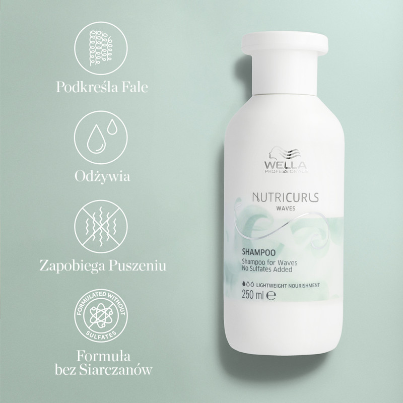 WELLA PROFESSIONALS NUTRICURLS Waves Szampon do włosów falowanych 1000ml - 4