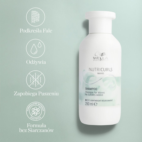 WELLA PROFESSIONALS NUTRICURLS Waves Szampon do włosów falowanych 1000ml - 4