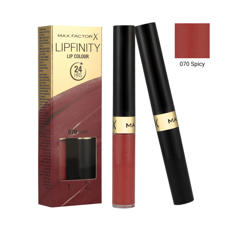 MAX FACTOR LIPFINITY Trwała pomadka do ust 2w1 070 Spicy 2,3ml+1,9g