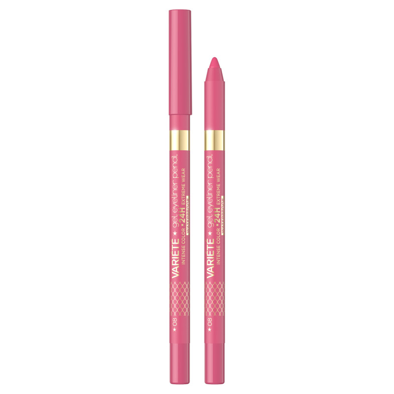 EVELINE COSMETICS VARIETE Kredka do oczu żelowa, wodoodporna, matowa 09 Pink