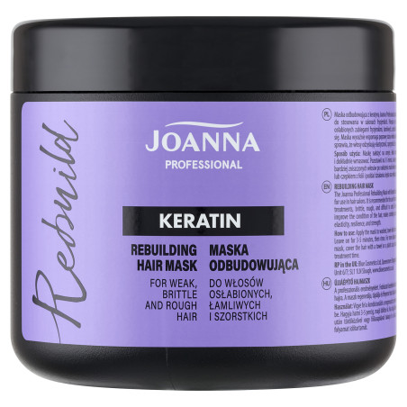 JOANNA PROFESSIONAL KERATIN Maska odbudowująca z keratyną 500ml