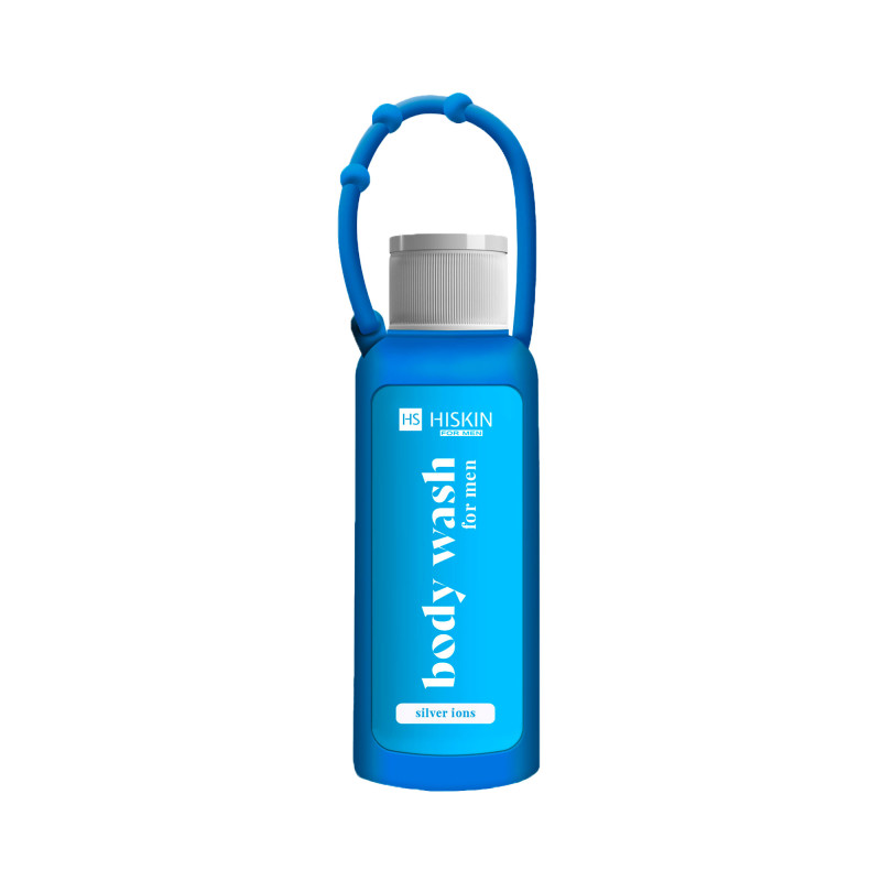 HISKIN BODY WASH FOR MEN TRAVEL SIZE Duschgel für Männer mit Aufhänger Blau 90ml