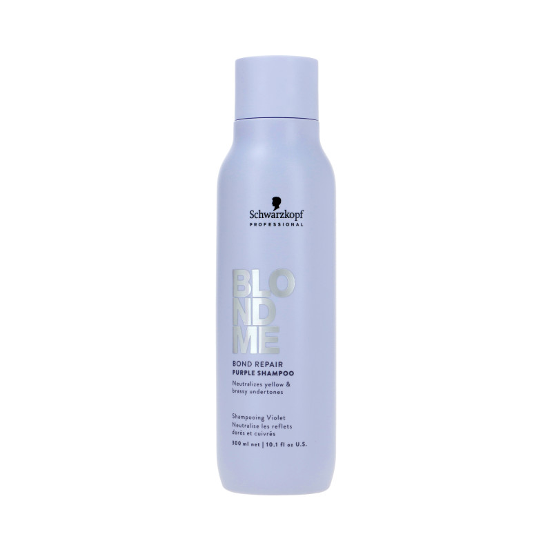 SCHWARZKOPF BLOND ME BOND REPAIR PURPLE Neutralizujący szampon do włosów siwych i blond 300 ml - 1