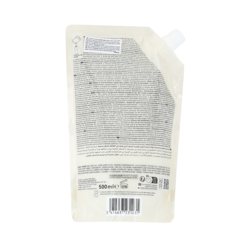 KÉRASTASE DENSIFIQUE DENSITE REFILL Szampon do włosów zwiększający objętość 500 ml