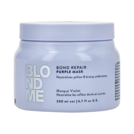 SCHWARZKOPF BLOND ME BOND REPAIR PURPLE Neutralizująca maska do włosów siwych i blond 200ml - 1