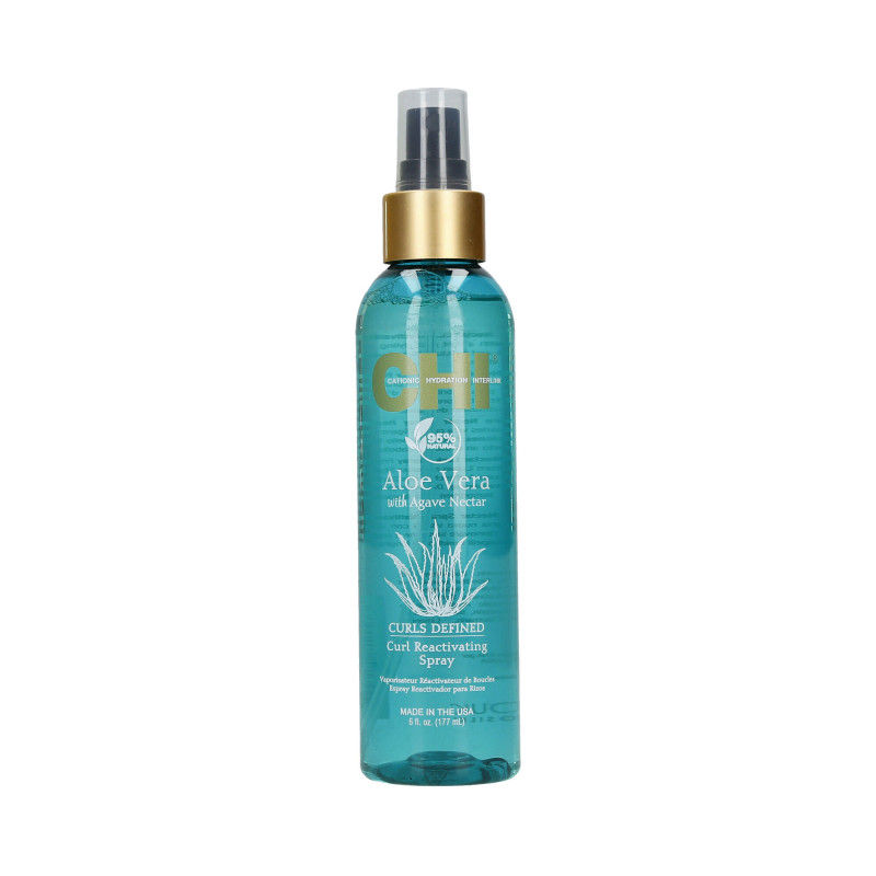 CHI ALOE VERA Odświeżający spray z aloesem do włosów kręconych 177ml - 1