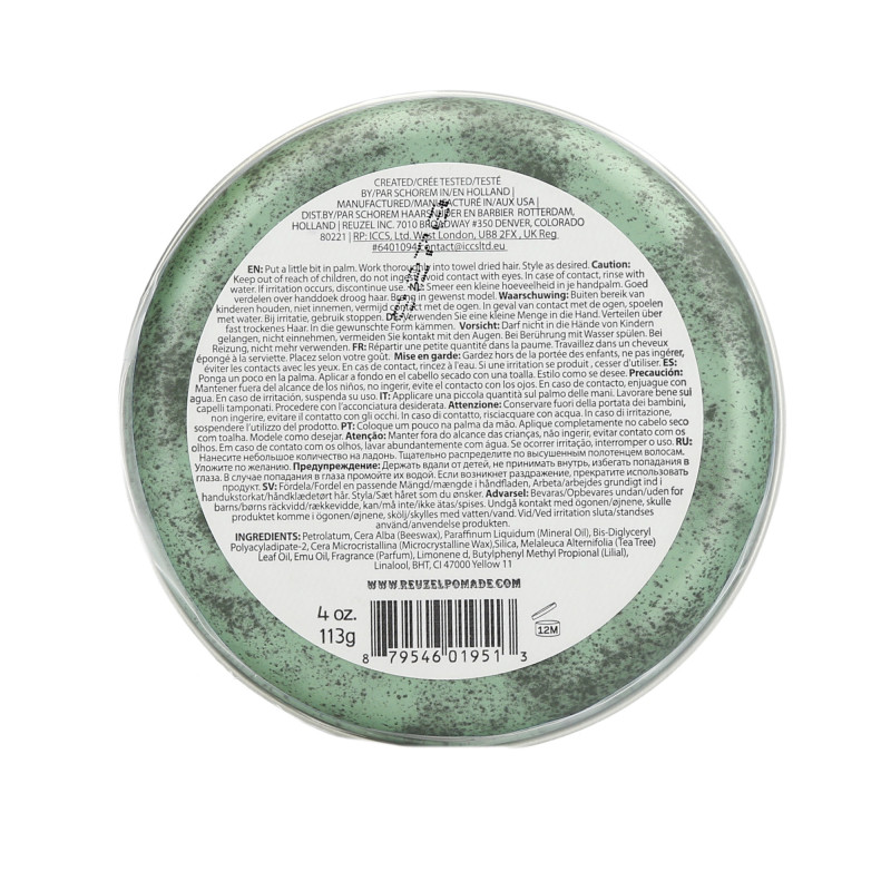 REUZEL Green Pomata verde per capelli a base di cera 113g