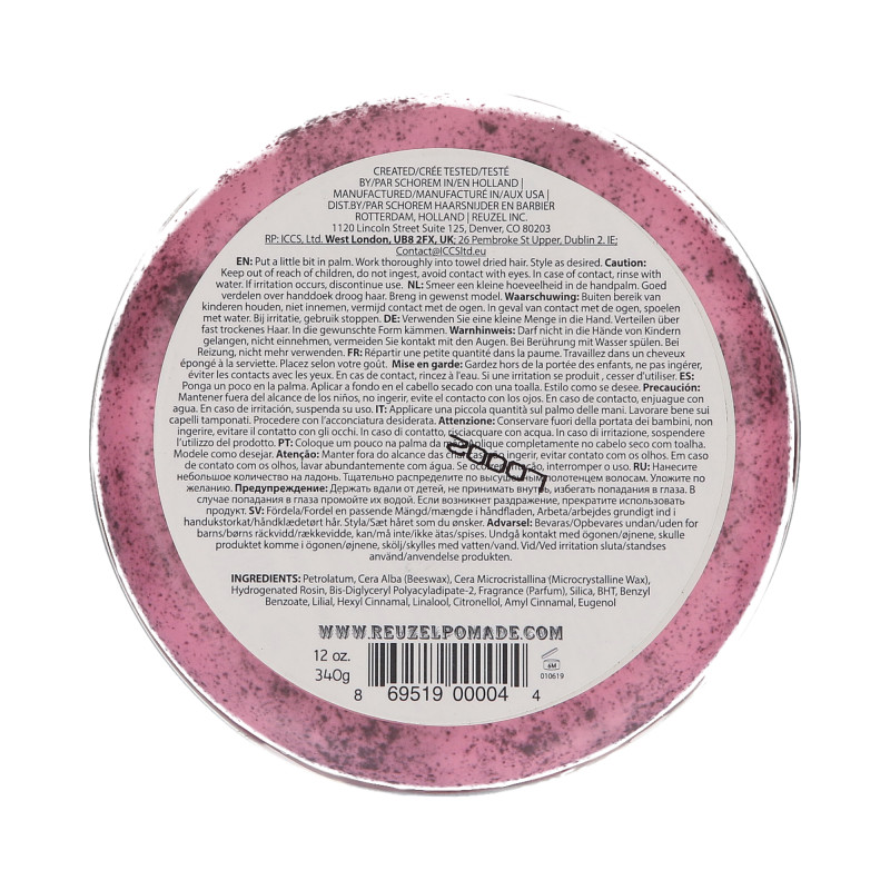 REUZEL Pink Różowa pomada woskowa do włosów 340g