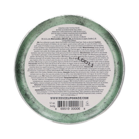 REUZEL Green Pomata verde per capelli a base di cera 340g
