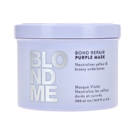 SCHWARZKOPF BLOND ME BOND REPAIR PURPLE Neutralizująca maska do włosów siwych i blond 500 ml