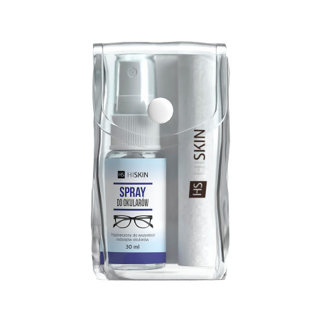 HISKIN Brillenreinigungsset Tuch + Spray 30ml